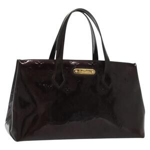 LOUIS VUITTON Monogram Vernis Wilshire PM Hand Bag Amarante M93641 Auth 141239